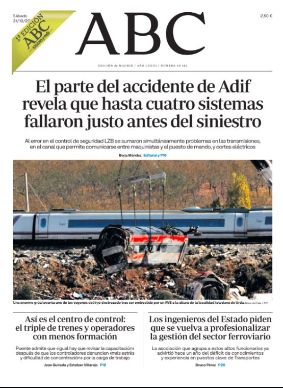 Portadas de la prensa internacional del sábado 31 de octubre de 2026