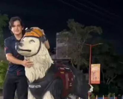 Tsunami, inmortalizado con esta estatua (VIDEO)