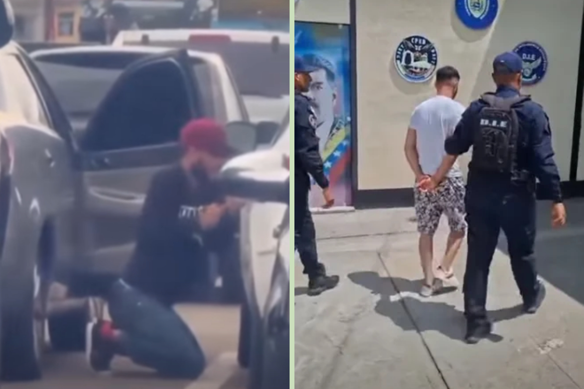 Lo grabaron hurtando un carro en Barinas y terminó detenido tras intentar desarmar a un PNB (VIDEO)