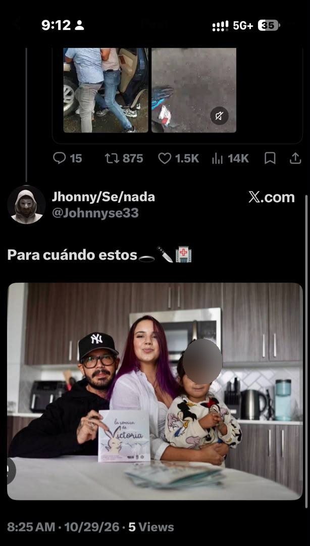 Mensaje de la cuenta @Johnnyse33 contra Melanio Escobar