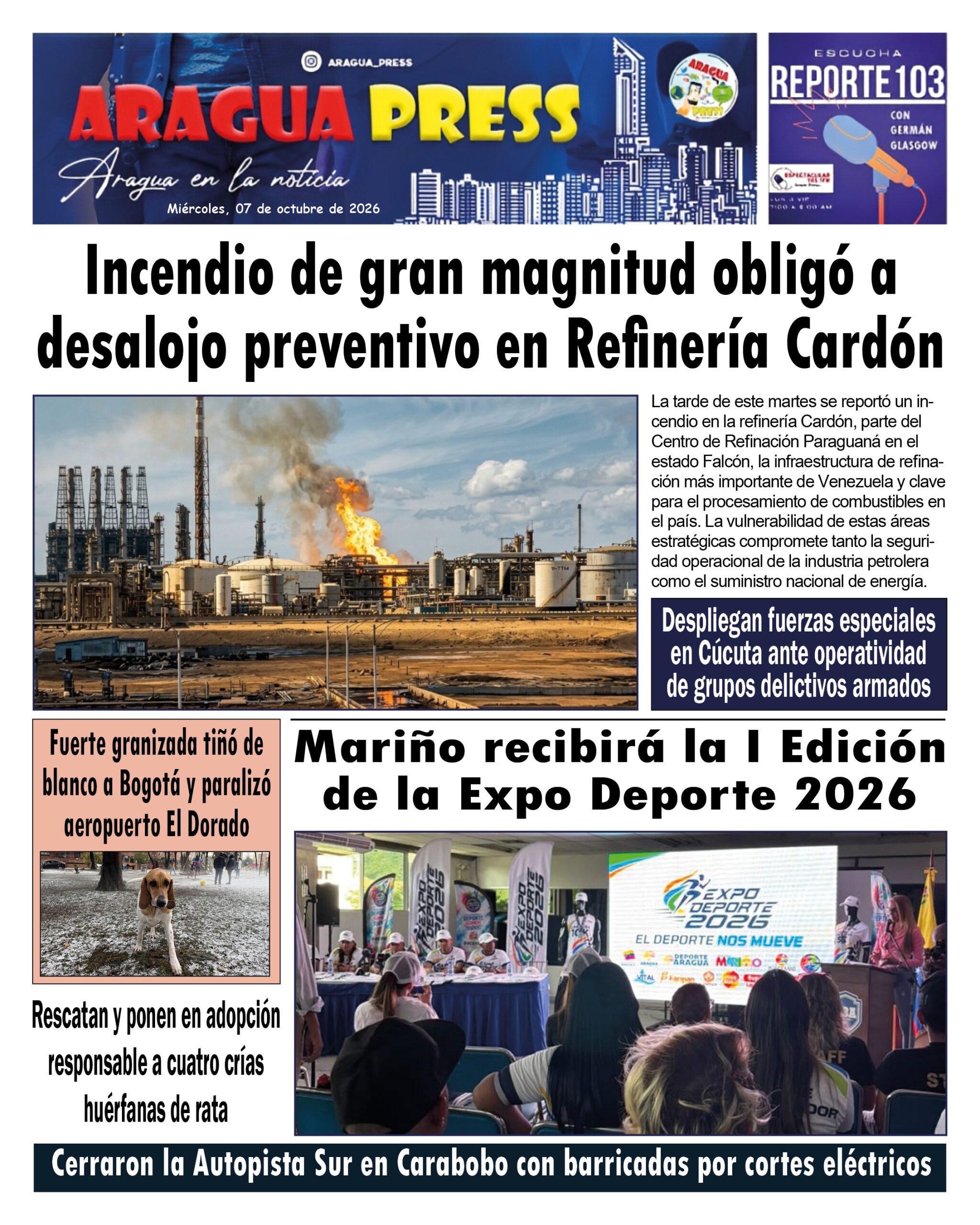 Portadas de este miércoles 7 de octubre de 2026