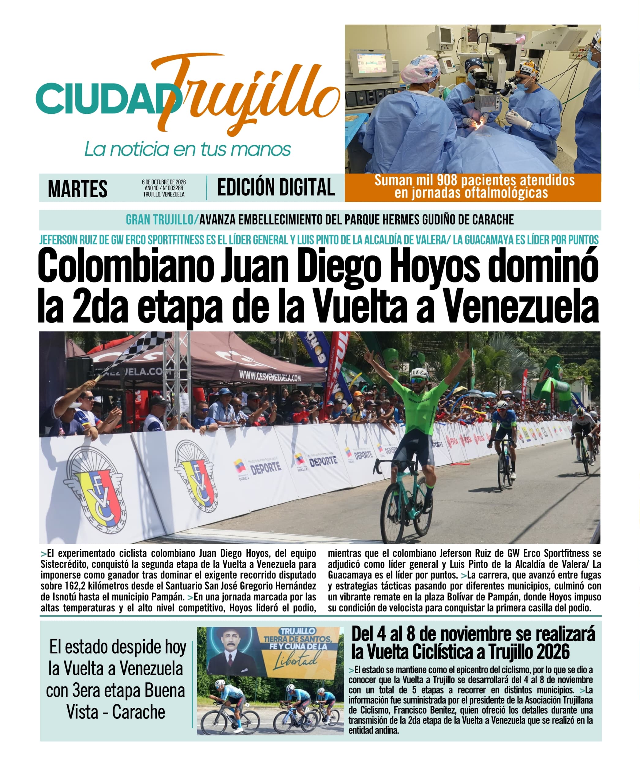 Portadas de este martes 6 de octubre de 2026